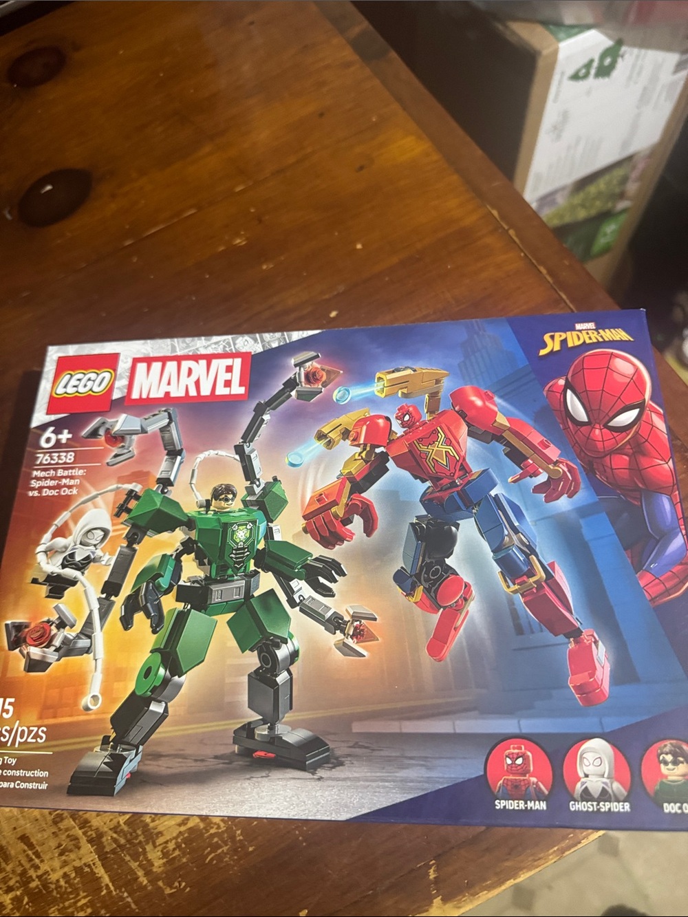 Lego Marvel Mech Battle with Red and Green Mechs
